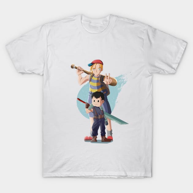 earthbound and Final Fantasy T-Shirt by I_SO_ONETT